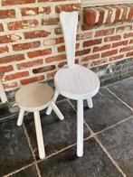 2 houten krukjes, Huis en Inrichting, Krukjes, Ophalen, Hout
