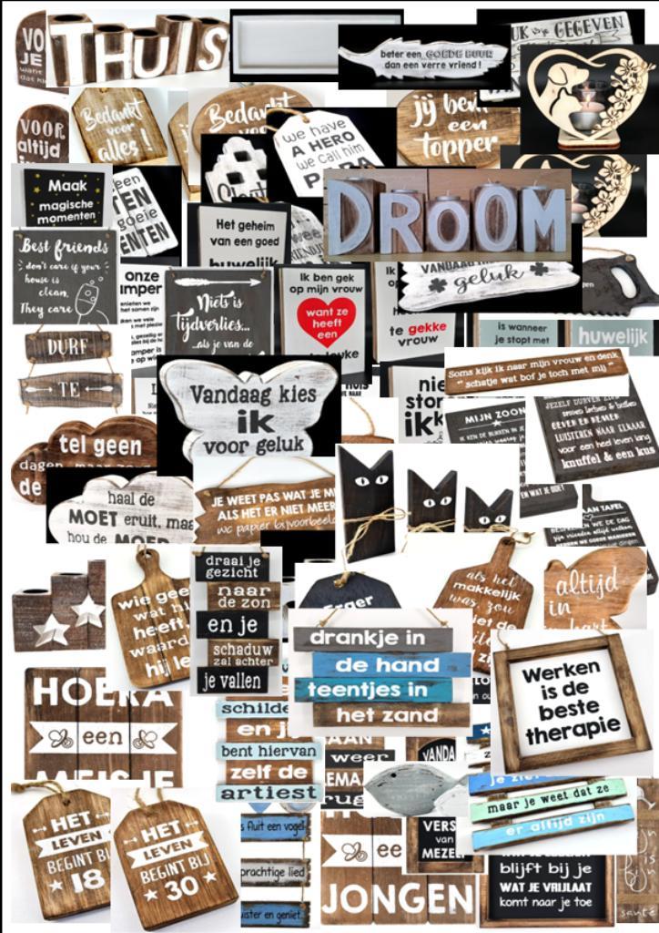 tekstbordjes, Huis en Inrichting, Woonaccessoires | Tekstborden en Spreuken, Nieuw, Ophalen