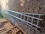 Ladder  aluminium dubbel 2 maal 15 treden, Doe-het-zelf en Bouw, Ladders en Trappen, Ophalen, Gebruikt, Ladder, Opvouwbaar of Inschuifbaar