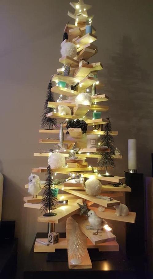 KERSTBOOM - HOUT - 165cm, Diversen, Kerst, Zo goed als nieuw, Ophalen