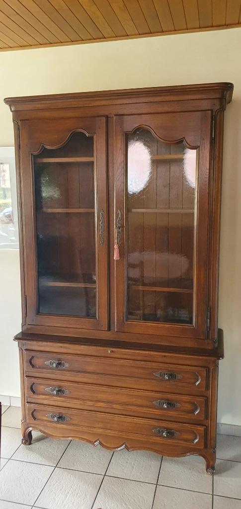 vitrine- / boekenkast, Maison & Meubles, Armoires | Bibliothèques, Comme neuf, 100 à 150 cm, 200 cm ou plus, 25 à 50 cm, Avec tiroir(s)