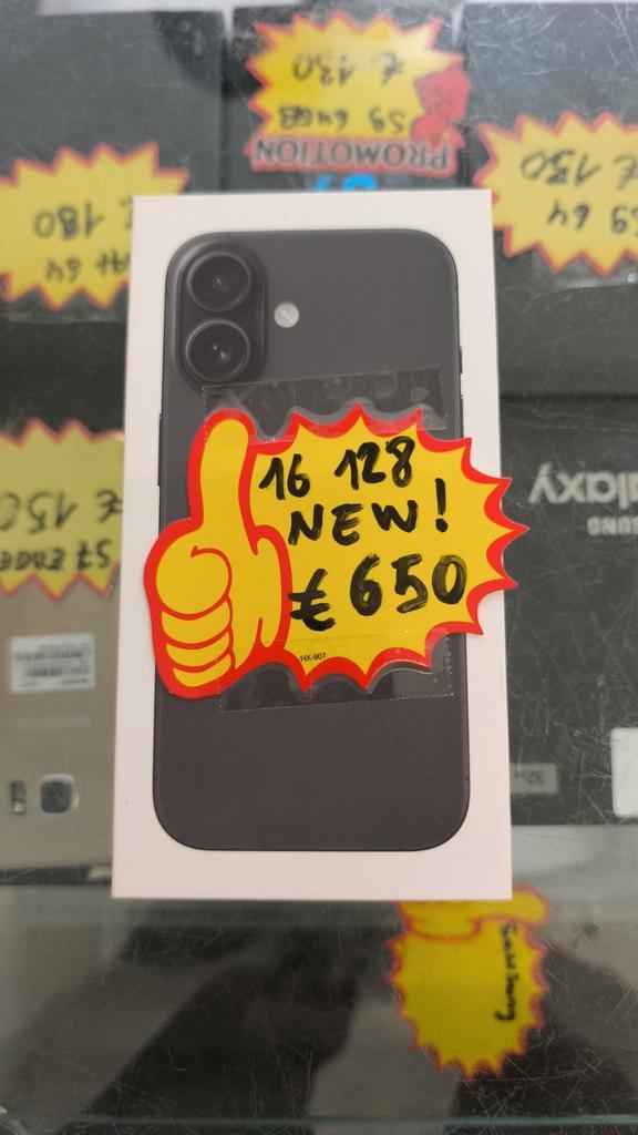 iPhone 16 128gb Nieuw 2 jaar Garantie, Telecommunicatie, Mobiele telefoons | Hoesjes en Screenprotectors | Apple iPhone, Ophalen of Verzenden