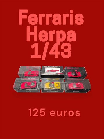 Lot Herpa 1/43 6 Ferrari in doos als nieuw  beschikbaar voor biedingen