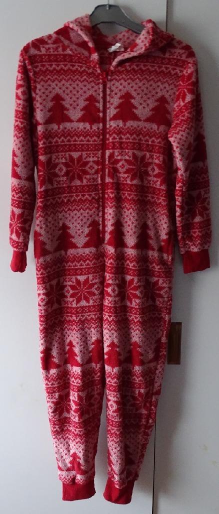 Pyjama 1 pièce en polar enfant motif Noël, Kinderen en Baby's, Kinderkleding | Maat 140, Zo goed als nieuw, Jongen of Meisje, Ophalen