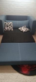 slaapbank, Huis en Inrichting, Ophalen, Gebruikt, Blauw, Tweepersoons