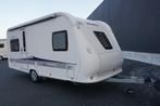 Mooie 4pers.Hobby met mover, etuiluifel, rondzit, MTM 1350kg, Caravans en Kamperen, Caravans, Rondzit, Hobby, Bedrijf, Mover