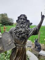 Schitterend bronzen beeld gesigneerd op een marmeren sokkel, Ophalen of Verzenden, Brons