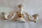 vintage witte kandelaar, Ophalen of Verzenden