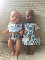 189. Babyborn: Nieuw jurkje met bomen + pampertje + slabb, Kinderen en Baby's, Speelgoed | Poppen, Ophalen of Verzenden, Nieuw