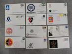 lot van 12 brieven met postzegels politie en leger Nederland, Ophalen of Verzenden, Gestempeld