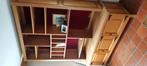 Vintage, massief houten, handgemaakte bibliotheekkast, Ophalen, Gebruikt