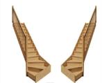 draaitrap  beuken trap 1/4 draai voorgemonteerd, Doe-het-zelf en Bouw, Ladders en Trappen, Ophalen, Trap