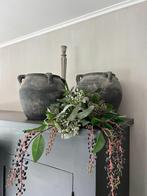 Authentiek Chinese stenen kruiken (2) + kandelaar Hoffz, Ophalen of Verzenden, Gebruikt