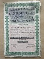 Titel: Société Générale d'Exploitations Electriques de Lodz, Postzegels en Munten, Aandelen en Waardepapieren, Ophalen, 1920 tot 1950