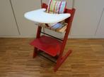 Stokke Tripp Trapp kinderstoel +tray+babyverkleinset rood, Kinderen en Baby's, Kinderstoelen, Ophalen, Gebruikt