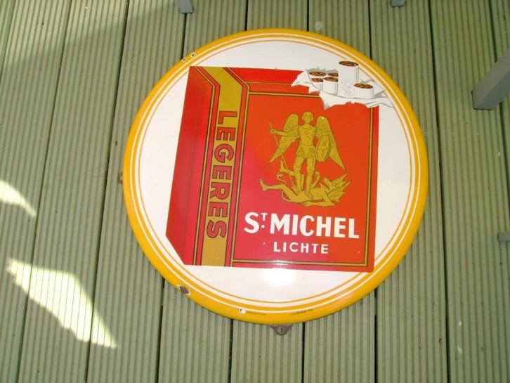 reclamebord St-Michel sigaretten, Verzamelen, Merken en Reclamevoorwerpen, Gebruikt, Reclamebord, Ophalen