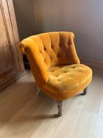 Fauteuil crapaud velours capitonné - « Maisons du Monde », Huis en Inrichting, Fauteuils, Ophalen, Zo goed als nieuw