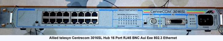 Commutateurs Ethernet : RJ-45, coaxial, AUI, Télécoms, Télématique & VoIP, Comme neuf, Accessoires, Enlèvement