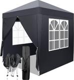 Sterke Easy-Up Familie Vouwtent 2x2m Gehard Staal.Zwart, Caravans en Kamperen, Ophalen of Verzenden, Nieuw