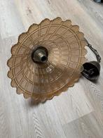 Paar identieke hanglampen bruin glas, Enlèvement, Comme neuf, Verre