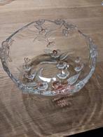 Mooie schaal in glas met roze accenten, Antiek en Kunst, Ophalen