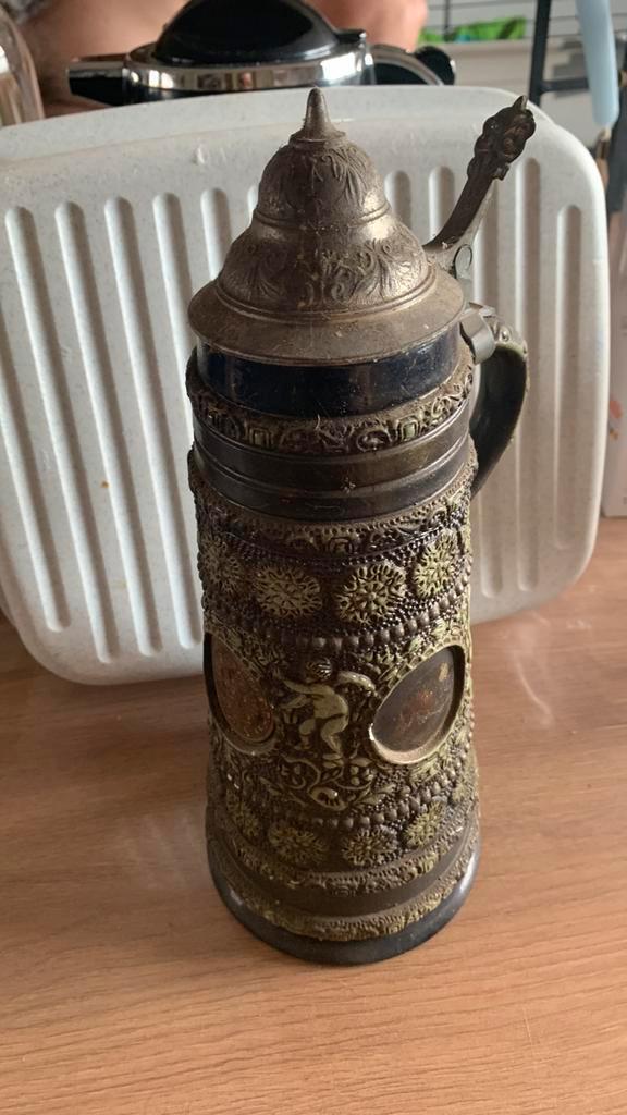 Vintage bierkan beer Stein Duitsland, Antiek en Kunst, Antiek | Keramiek en Aardewerk, Ophalen of Verzenden
