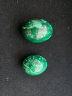 Lot de 2 Œufs de Malachite, Collections, Minéraux & Fossiles, Enlèvement ou Envoi