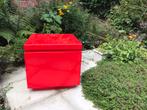 Boîte de rangement + couvercle / table d'appoint laque rouge, Maison & Meubles, Moins de 45 cm, Bois, Design, Utilisé