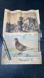 Lot de 8 anciennes lithos, Ophalen of Verzenden