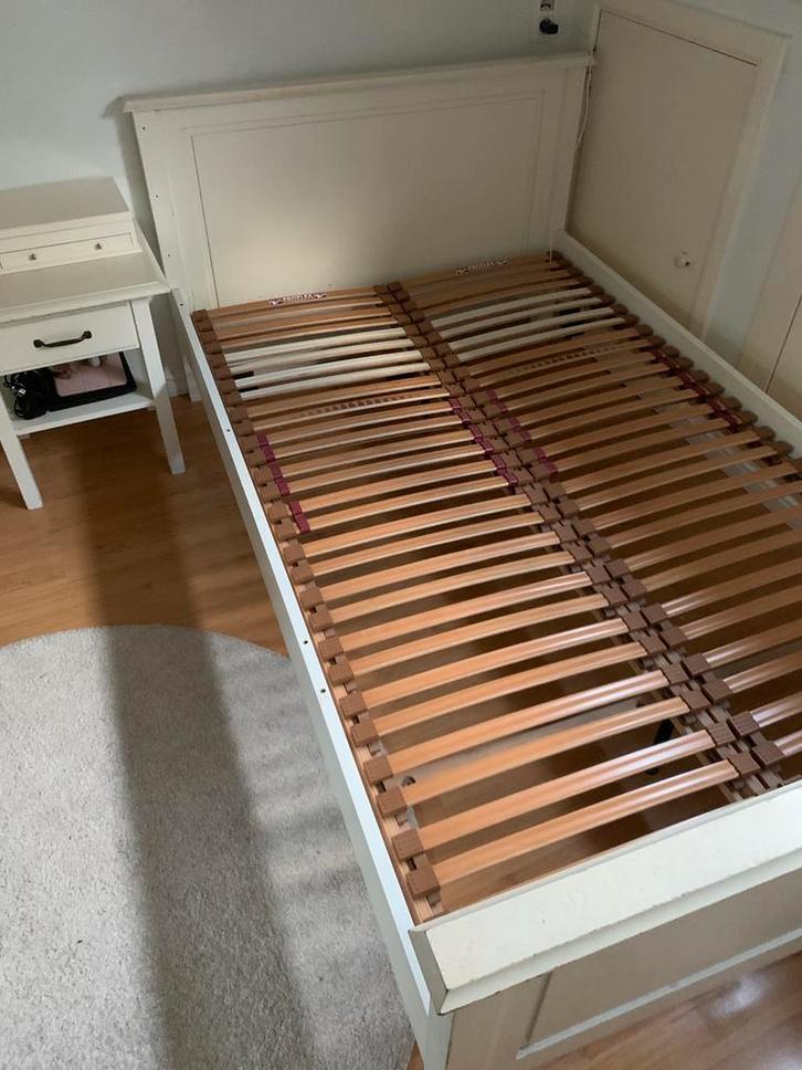 2 lits de 1,20 m/2 m structures en bois, Huis en Inrichting, Slaapkamer | Bedden, Gebruikt, Eenpersoons, 120 cm, 200 cm, Hout