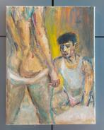 mooi acrylverf schilderij - The Observer - Steven Dag, Antiek en Kunst, Kunst | Schilderijen | Modern, Ophalen of Verzenden