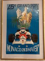 Affiche F1 Monaco 1987, Collections, Sport, Utilisé, Enlèvement ou Envoi, Rectangulaire vertical