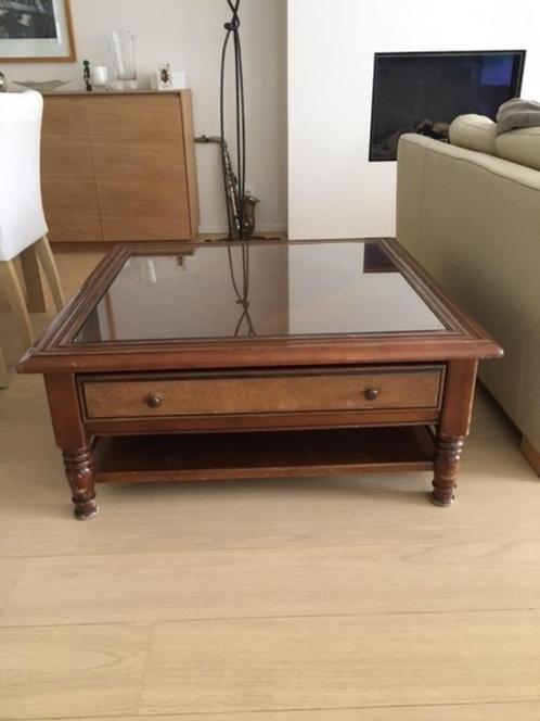Massief houten woonkamertafel, zeer mooie afwerkingen, Huis en Inrichting, Tafels | Salontafels, 75 cm of meer, 50 tot 100 cm