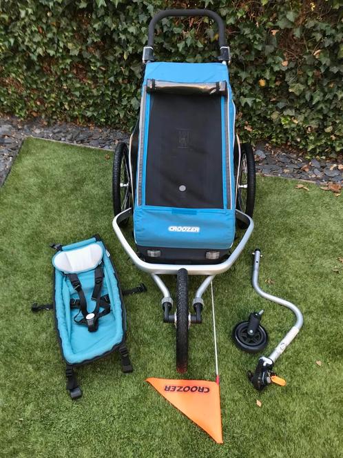 Croozer kid plus for 1 fietskar nieuwstaat, Fietsen en Brommers, Fietsaccessoires | Aanhangwagens en Karren, Zo goed als nieuw