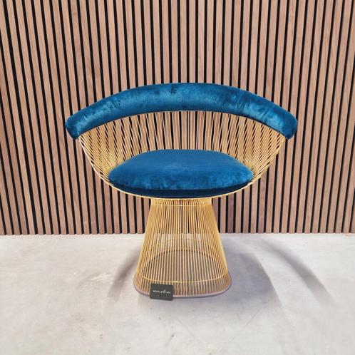 Knoll Warren Platner chair 18krt gold, Antiek en Kunst, Antiek | Meubels | Stoelen en Sofa's, Ophalen of Verzenden