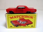 Pontiac GP Sports Coupe 22c 1965 Lesney Matchbox RW + doos, Lesney Matchbox, Gebruikt, Ophalen of Verzenden, Auto