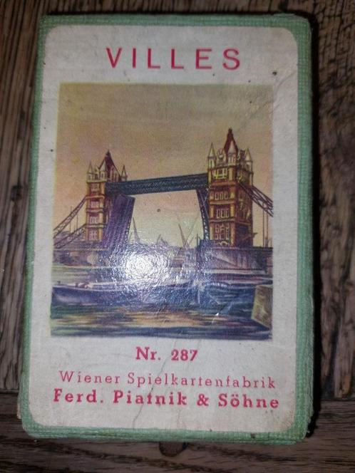 oude speelkaarten Villes, begin 1900, Antiquités & Art, Curiosités & Brocante, Enlèvement ou Envoi
