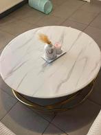 Table basse salon, Moins de 50 cm, Rond, Marbre, Comme neuf