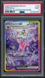 Espeon ex [SIR] PSA 9 - 155/131 - Prismatic Evolutions 2025, Verzenden, Zo goed als nieuw, Losse kaart