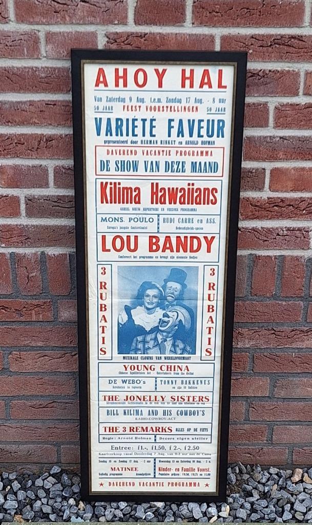 Vintage circus poster, origineel uit ca.1955-1965🤡, Verzamelen, Posters, Gebruikt, Overige onderwerpen, A1 t/m A3, Rechthoekig Staand