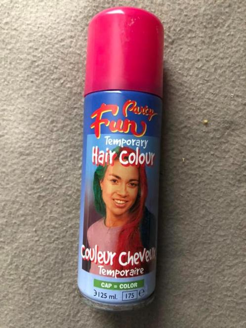 Spray coloration cheveux Rose Fuchia 125ml 1=2,5€, 5=10€, Hobby & Loisirs créatifs, Articles de fête, Neuf, Maquillage, Enlèvement ou Envoi