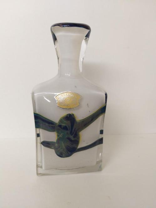 Vase bouteille en cristal signé Samuel HERMAN  (L.Leloup), Antiek en Kunst, Antiek | Glaswerk en Kristal, Ophalen of Verzenden
