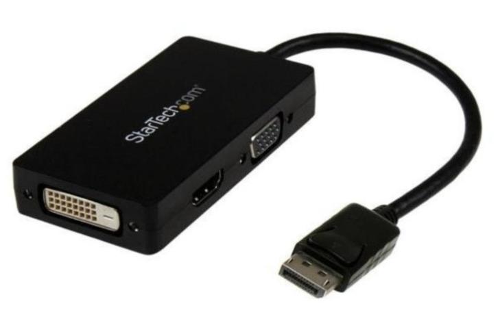 StarTech .com 3-in-1 DisplayPort naar VGA DVI HDMI converter, Informatique & Logiciels, Pc & Câble réseau, Comme neuf, Enlèvement ou Envoi