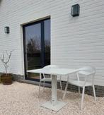 Kantelbare tuintafel & 2 stoelen - aluminium, Tuin en Terras, Tuintafels, Gebruikt, Ophalen, Aluminium
