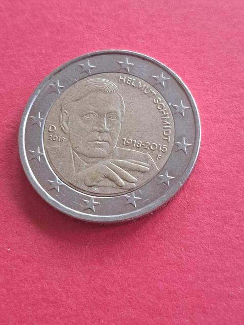 2018 Duitsland 2 euro Helmut Schmidt F Stuttgart, Postzegels en Munten, Munten | Europa | Euromunten, Losse munt, 2 euro, Duitsland