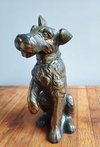 Fox terriër hond beeld messing, Ophalen