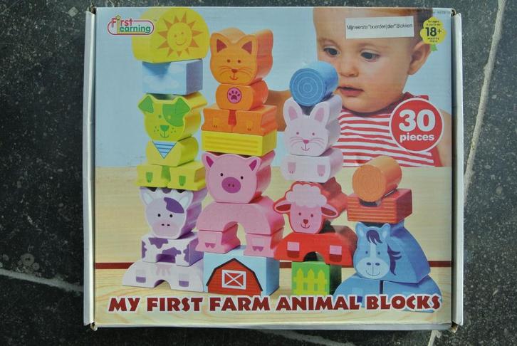 houten blokken boerderij dieren, Kinderen en Baby's, Speelgoed | Educatief en Creatief, Ophalen of Verzenden