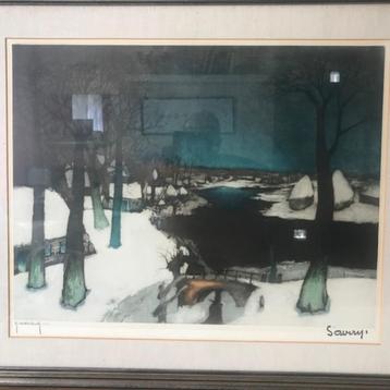 lithografie Roger Hebbelinck (1912-1987) beschikbaar voor biedingen