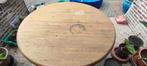 Zware houten ronde tafel, Ophalen, Gebruikt, Rond, 100 tot 150 cm