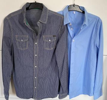 Lot de 2 chemises garçon – 152 cm (12 A) – Okaïdi & C&A beschikbaar voor biedingen